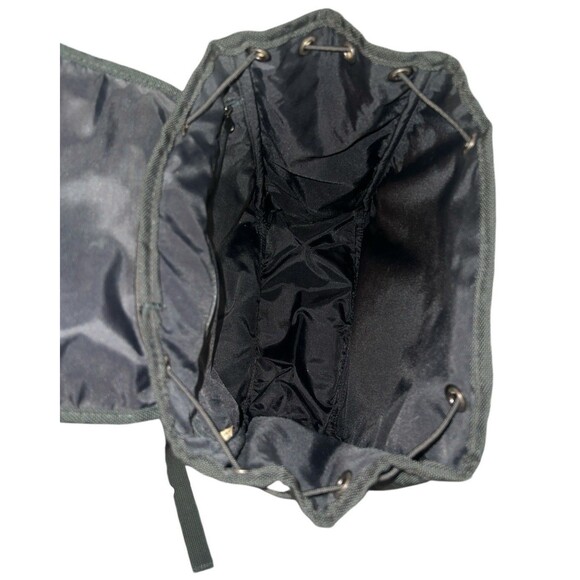 Hartmann Backpack Black Canvas Leather Trim Drawstring main image 4